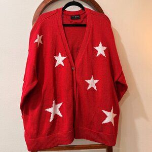 Lane Bryant red sweater w/ white stars. Size 26/28